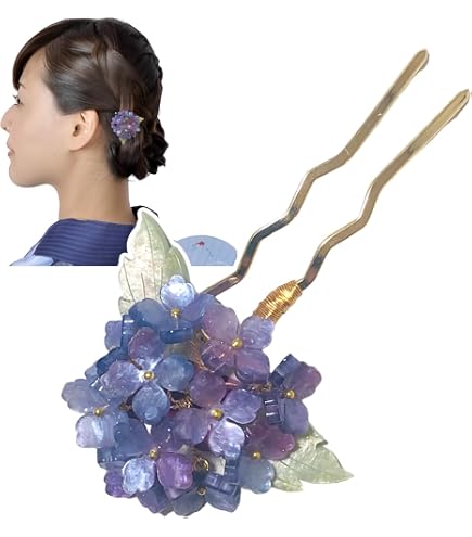 Amazon.co.jp: misakinoya美しい 桃の花 かんざし 一本差し 淡い